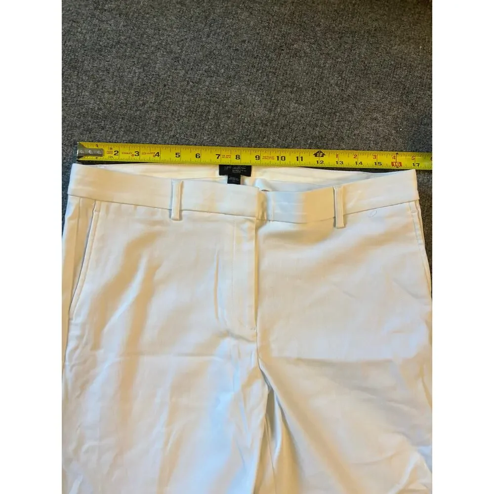 J.Jill Wearever Refined Twill Slim Leg Trousers Size 12 Cream